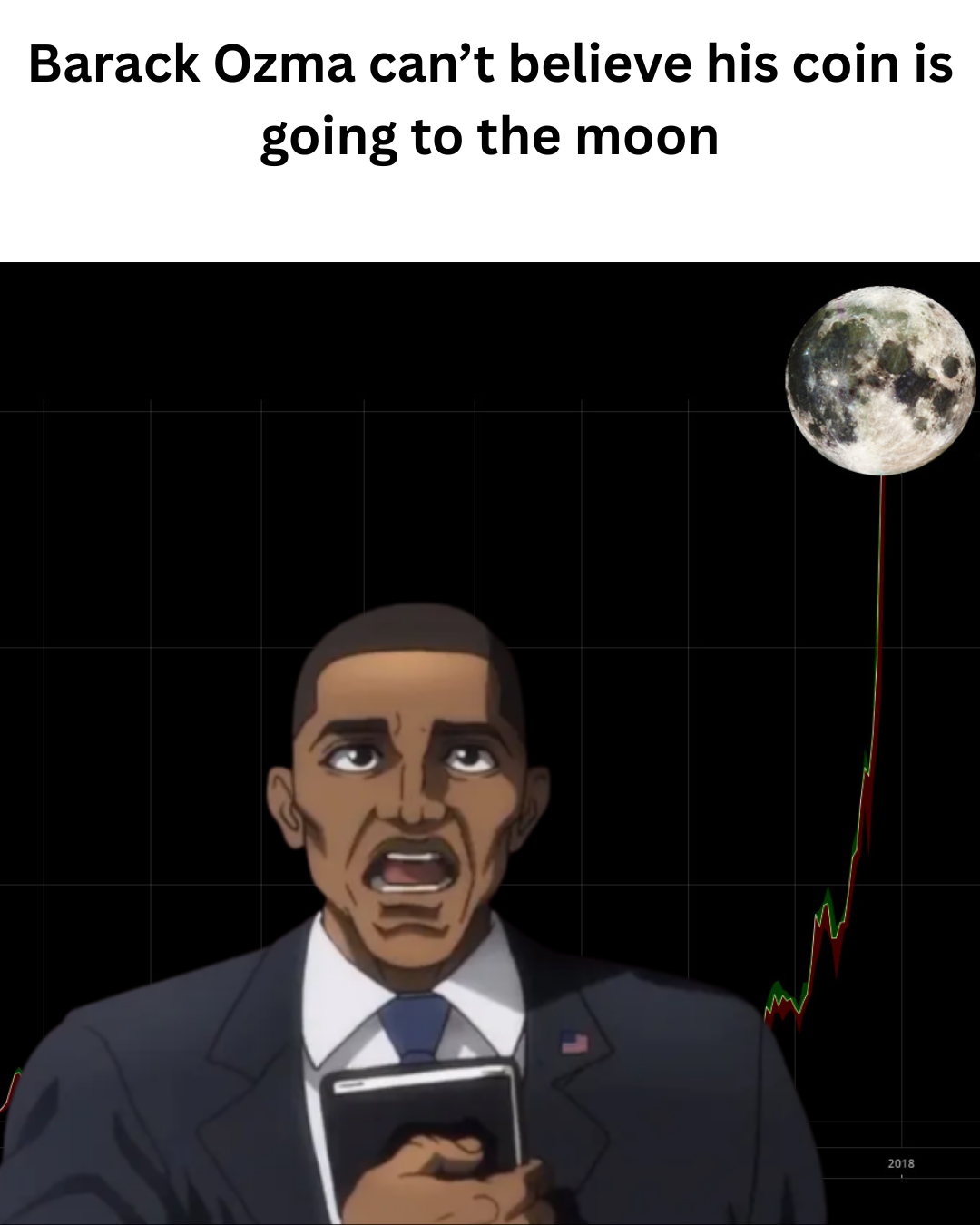 Barack Ozma can't believe his coin is going to the moon